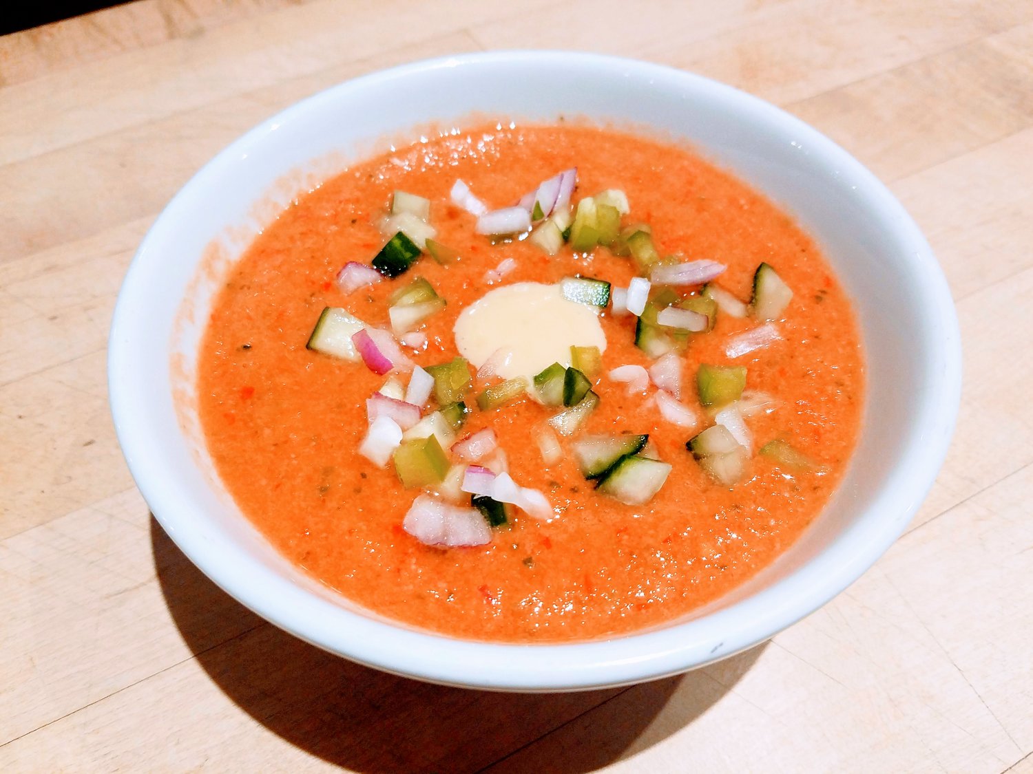 Gazpacho a bowl of soup