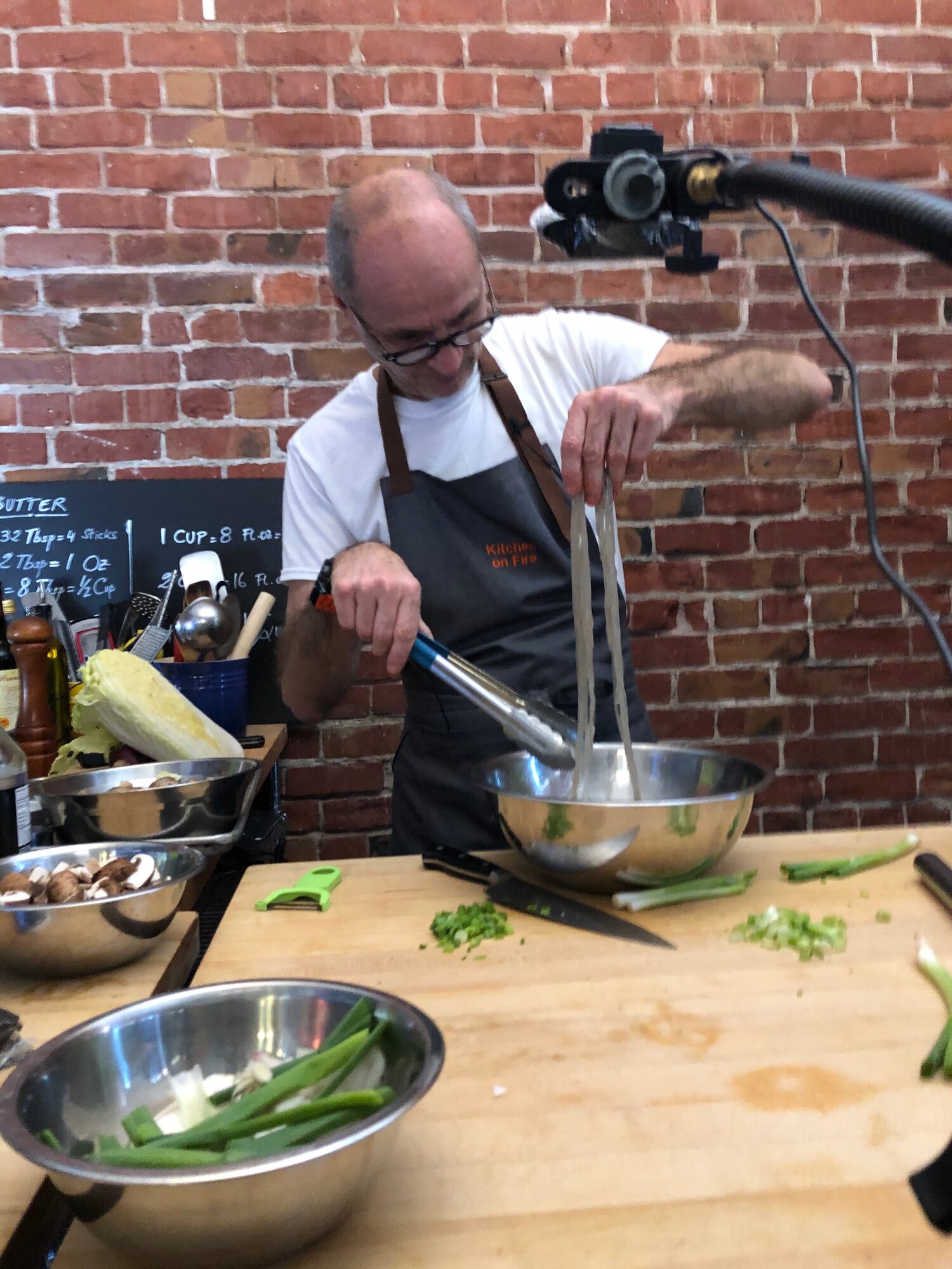 a man that is cooking some food