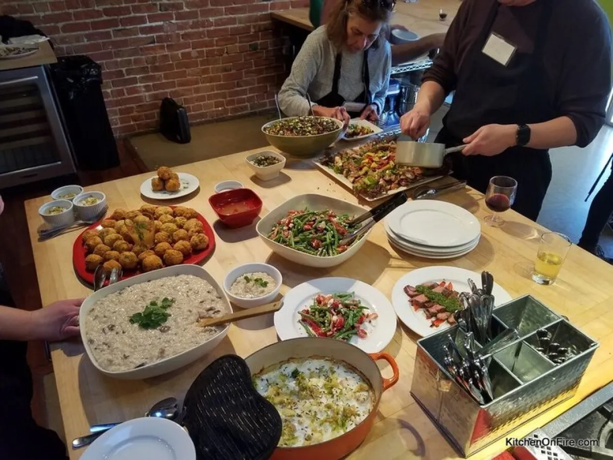 Food Preparation on a Table
