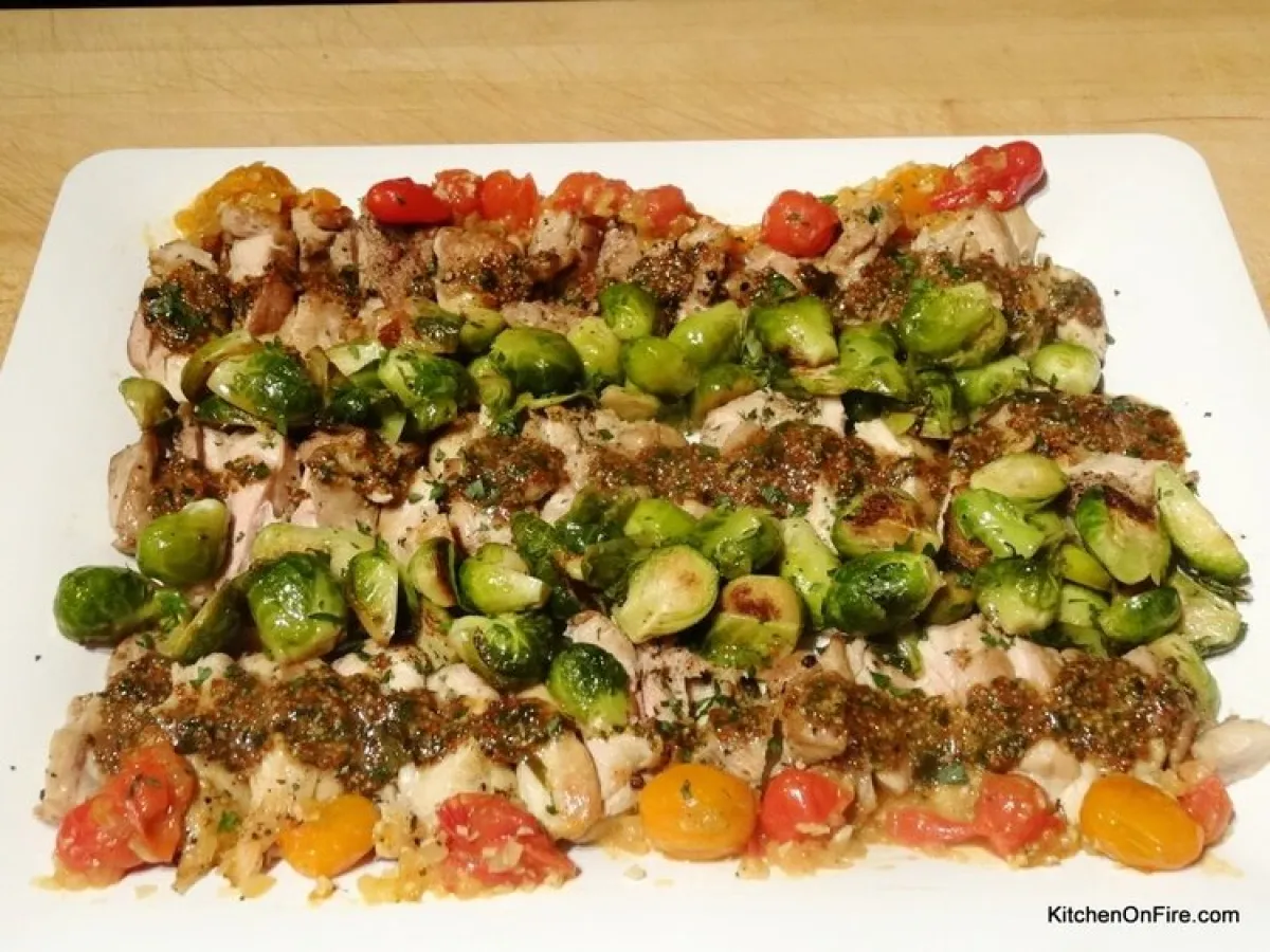 a plate of food on a table