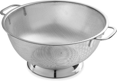 a close up of a strainer
