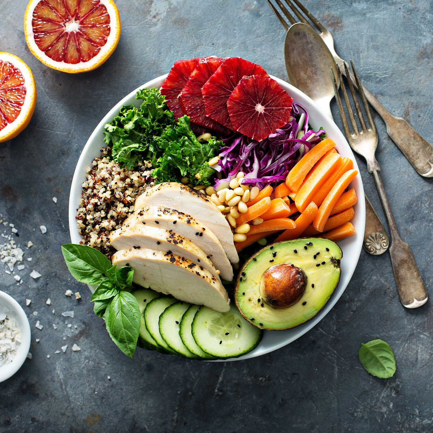 a bunch of food on a plate
