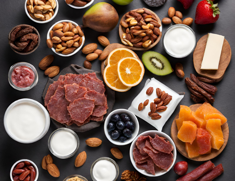 AssetMark+Snacks a table topped with different types of food on a plate