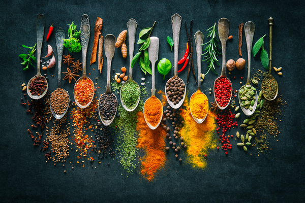 Copy of Indian Flavors (30) spoons filled with spices