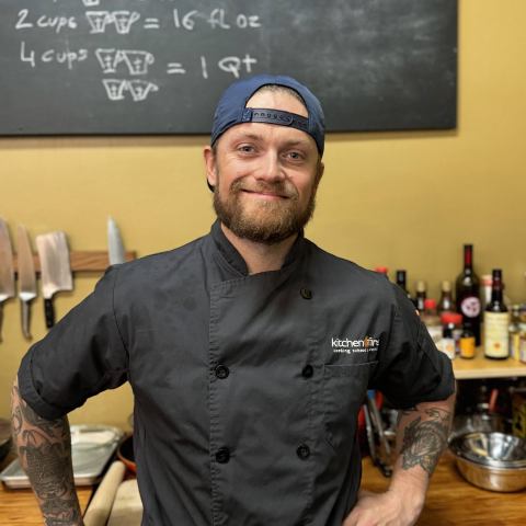Chef Jack standing in kitchen