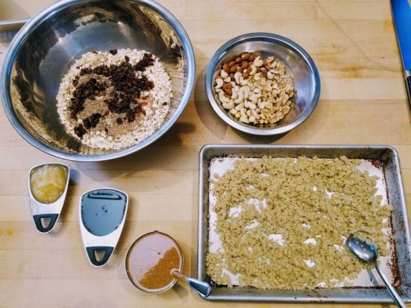 a bowl of food on a table